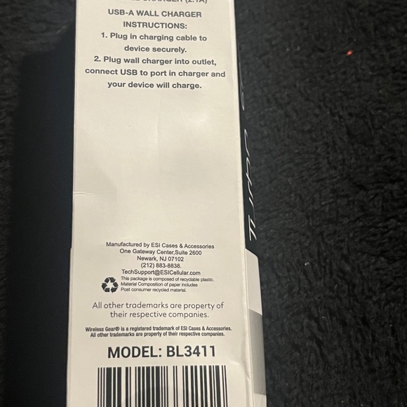 Wireless Gear Micro USB Devices ( 10’ cable and Wall charger ) White - Picture 4 of 5